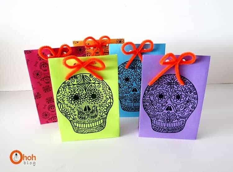 halloween goodie bag free template sugar skul