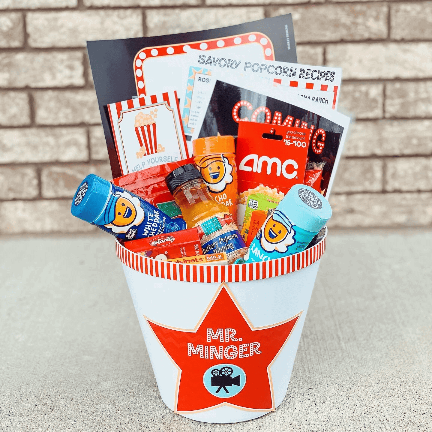 Scary movie night boo basket