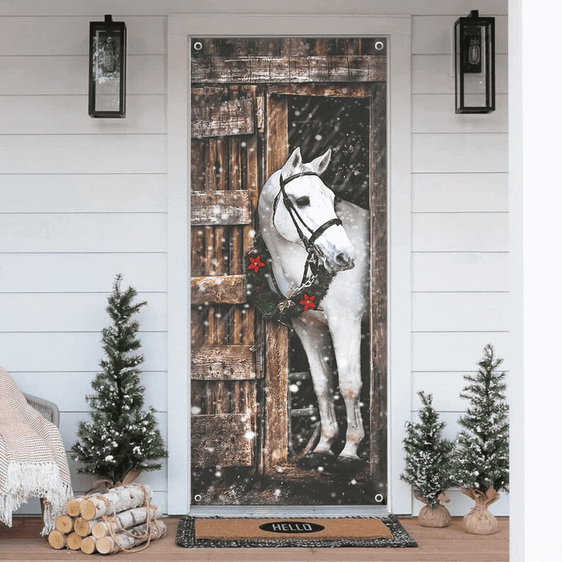 winter barn door cover