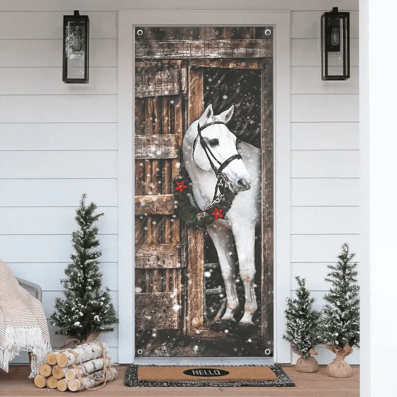 winter barn door cover