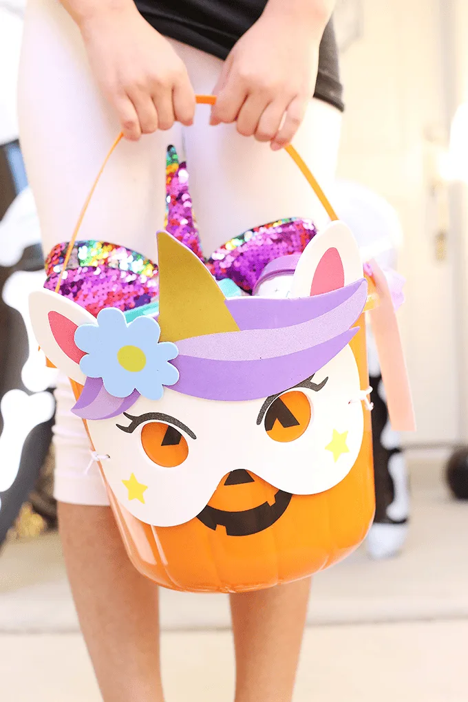 Unicorn Halloween Boo basket