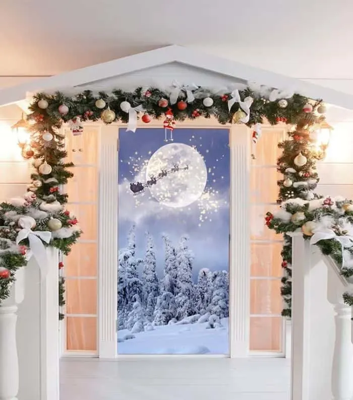 winter door decoration