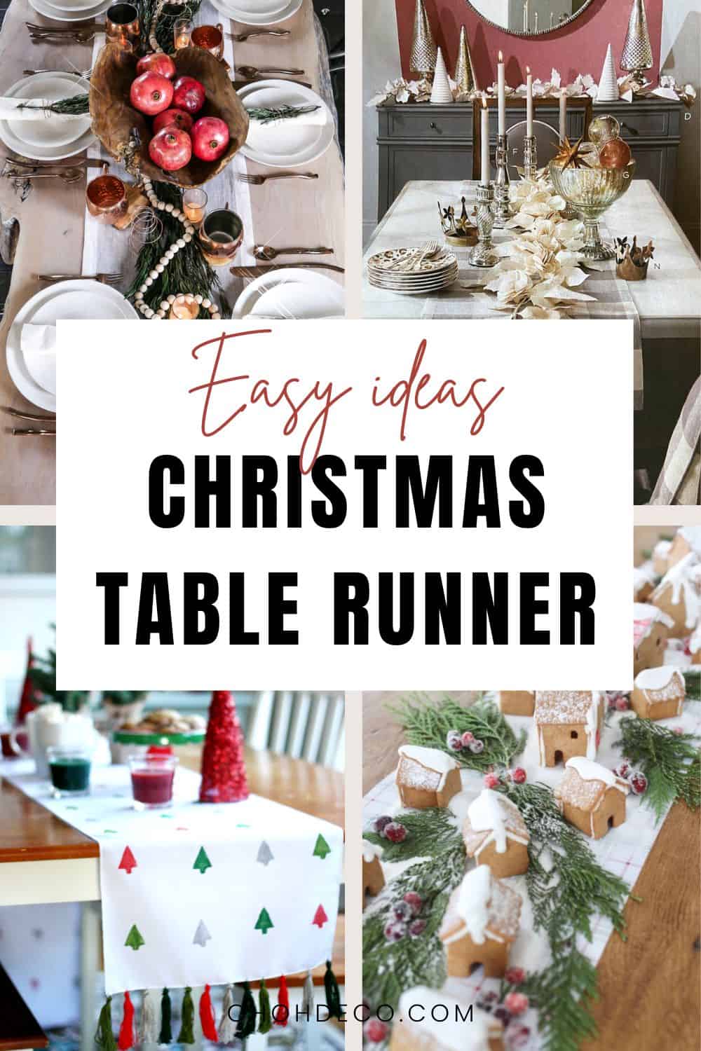 Christmas table runner ideas