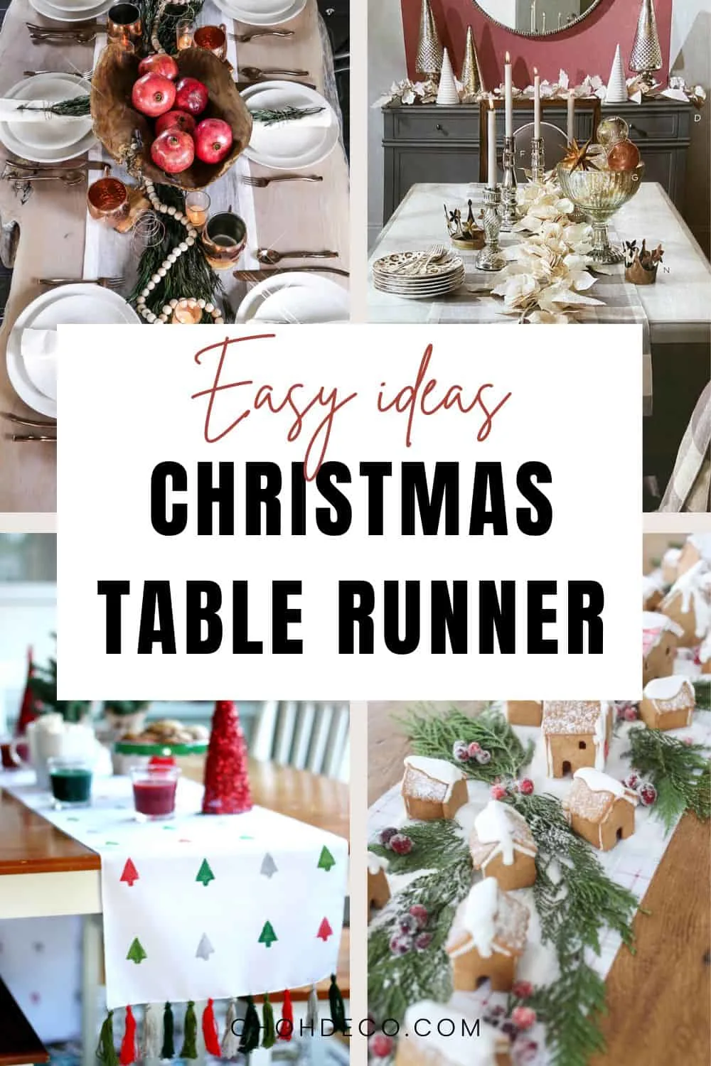 Christmas table runner ideas