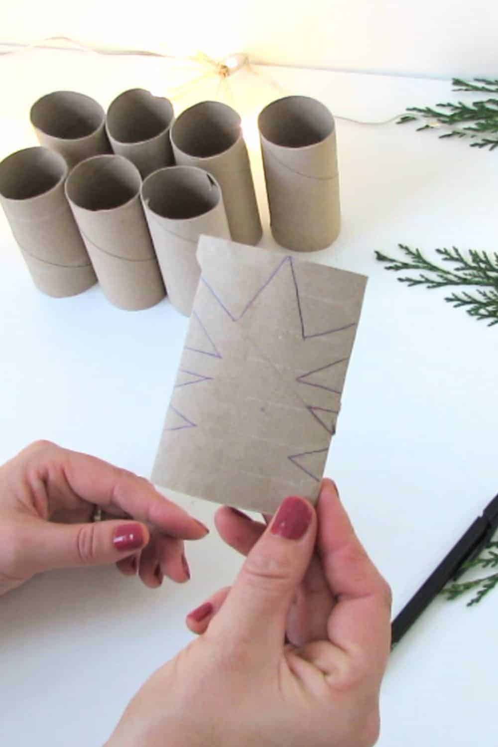 DIY toilet paper rolls ornament
