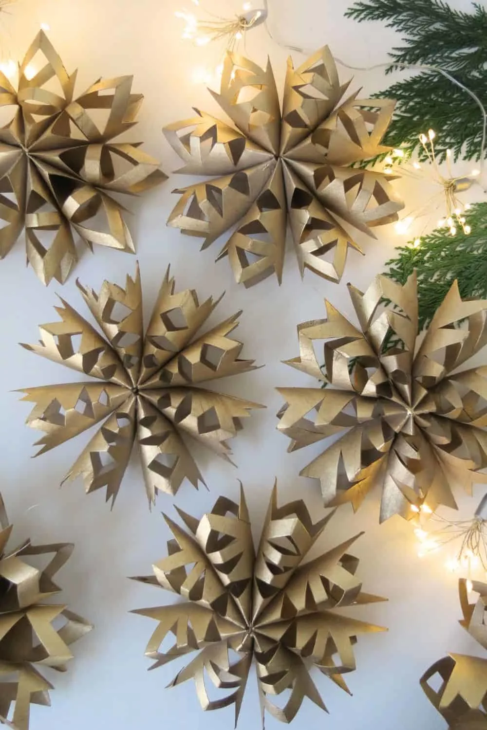 Easy to make toilet paper roll snowflake
