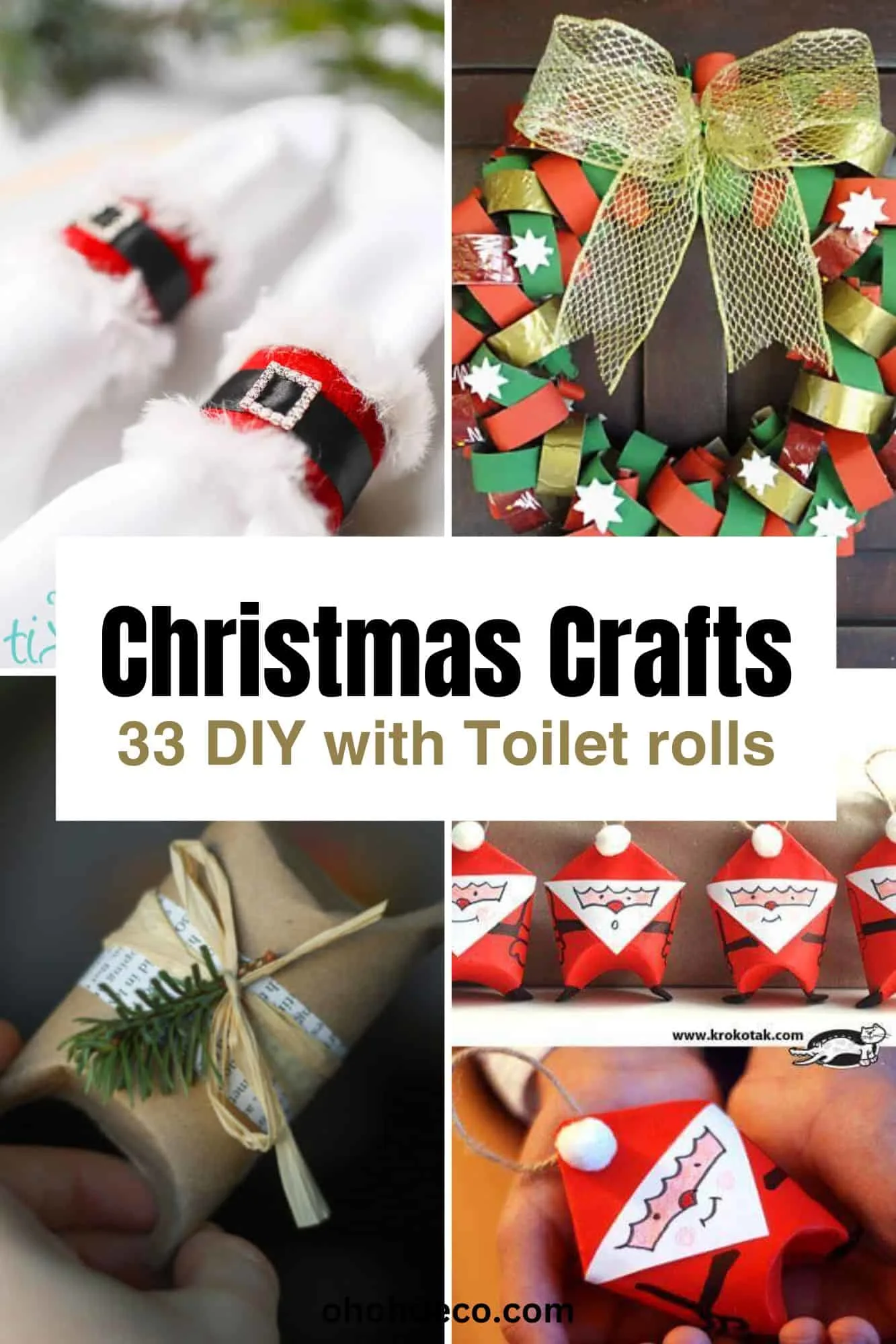 33 Christmas crafts with toilet paper rolls