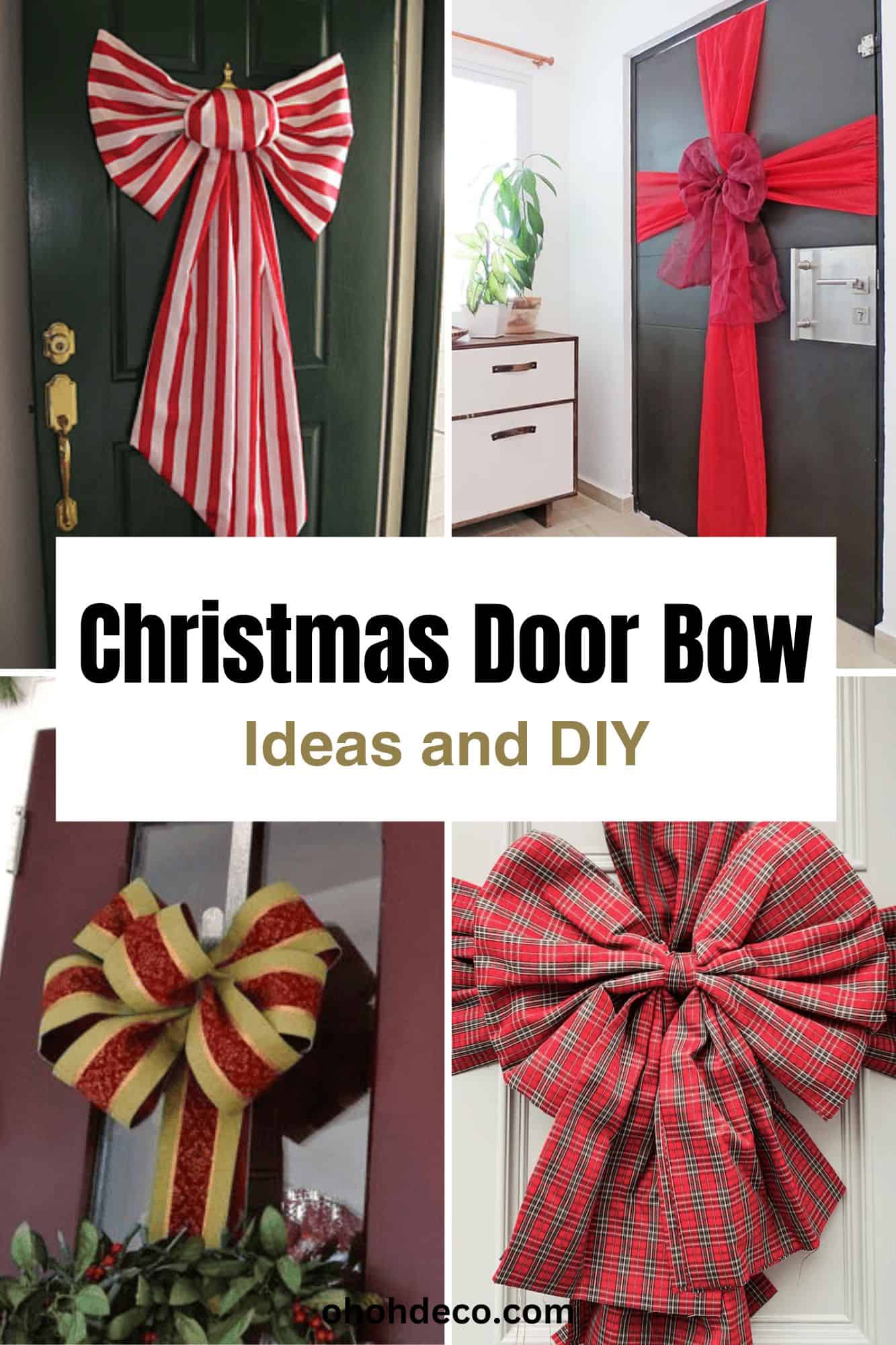 Christmas door bow - ideas and DIY