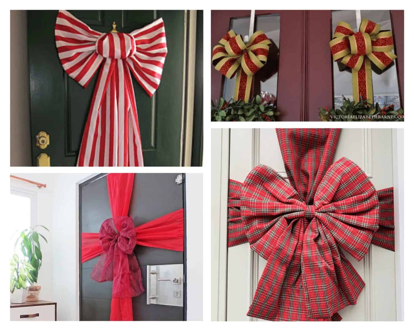 Christmas door bow inspiration