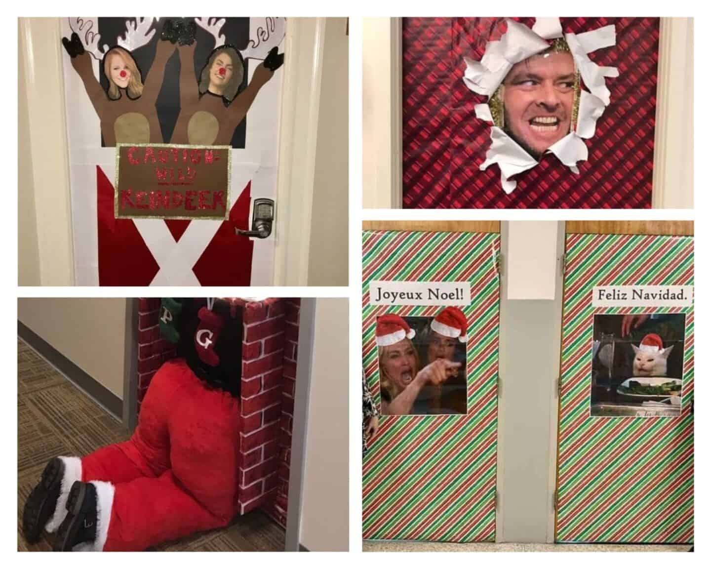 office funny Christmas door decorating contest ideas
