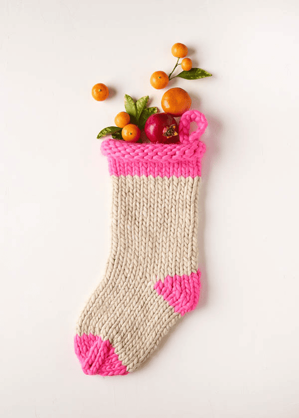 Easy knit christmas stocking pattern