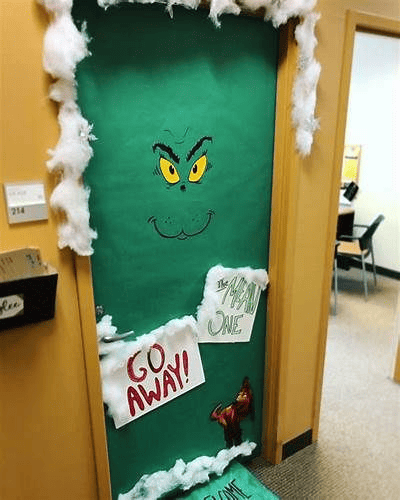 grinch office funny Christmas door decorating contest ideas
