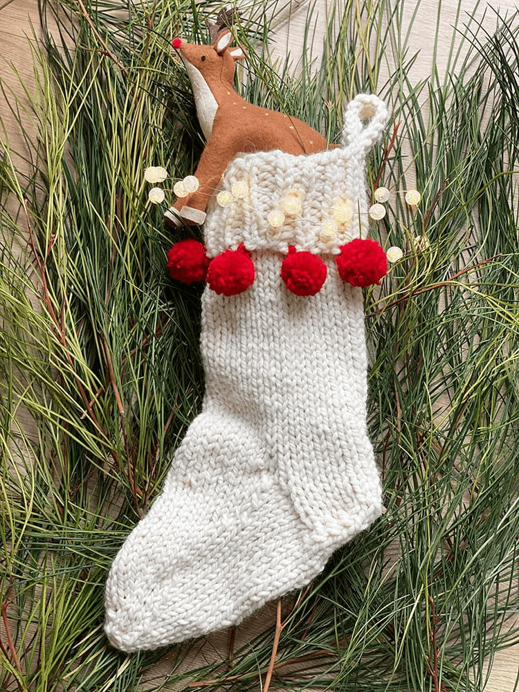 DIY knit christmas stocking pattern