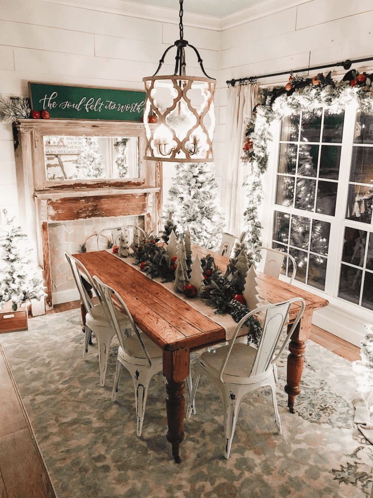 vintage christmas table 