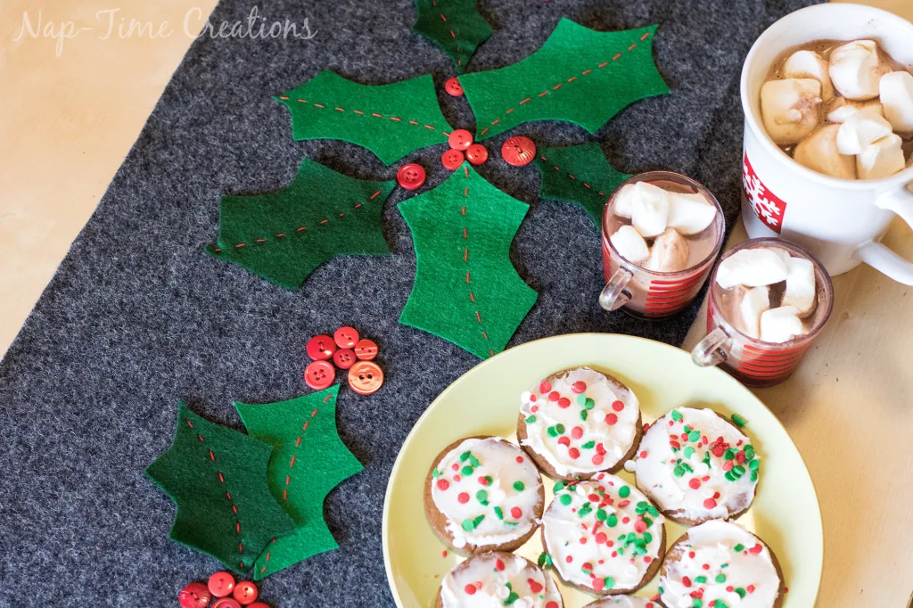 diy felt christmas table runner