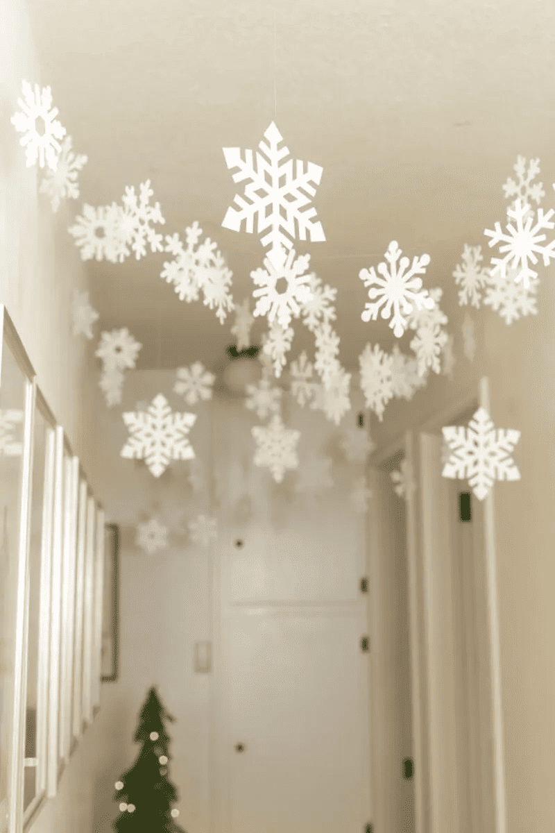 DIY paper snowflakes