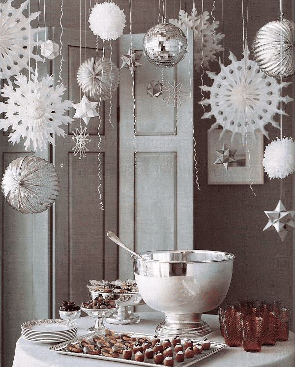 hanging snowflakes decoration