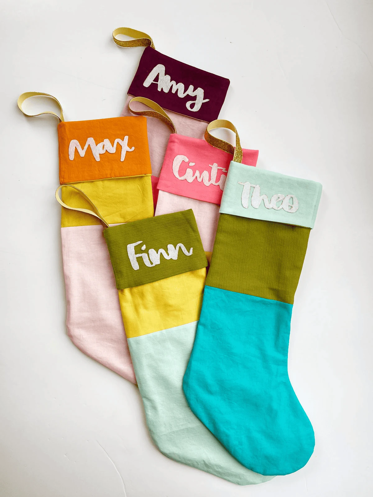 color blocked stocking sewing pattern