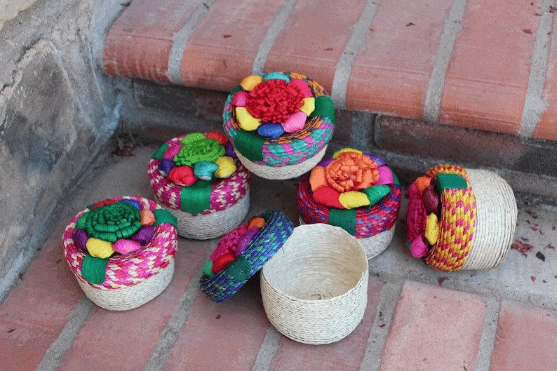 colorful gift baskets