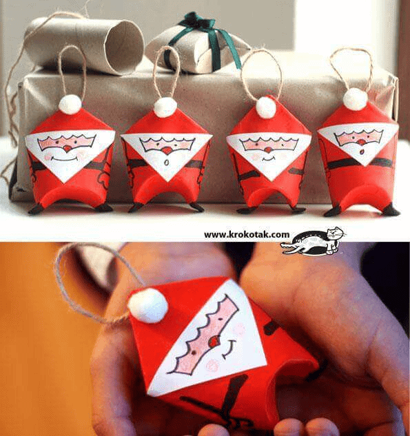 diy santa ornament