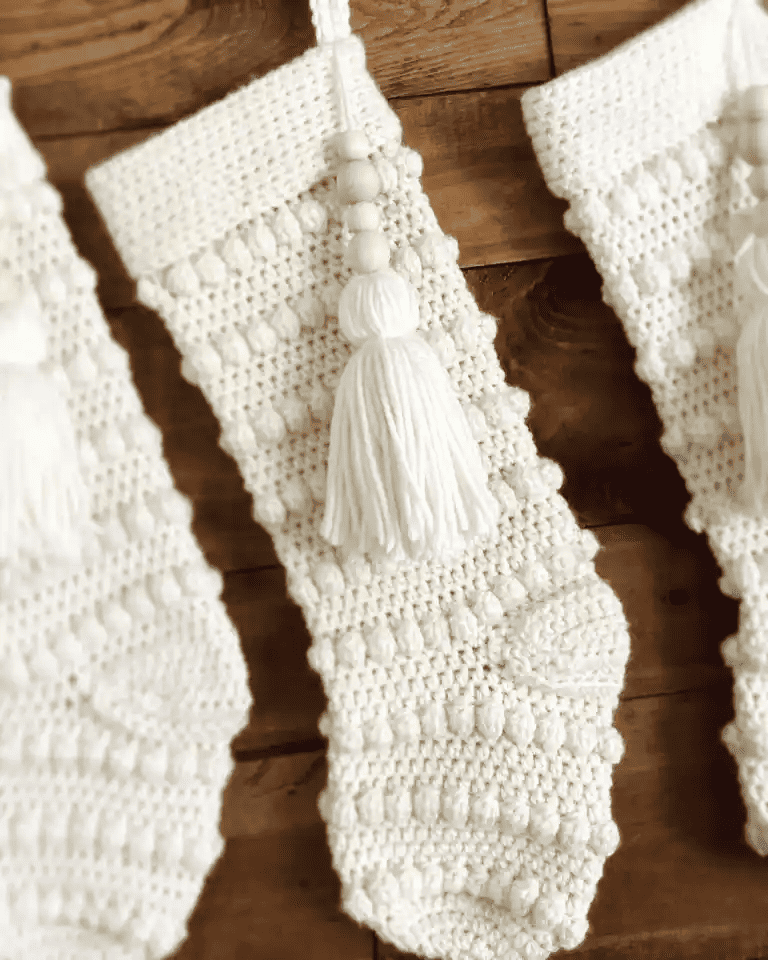 boho crochet stocking pattern
