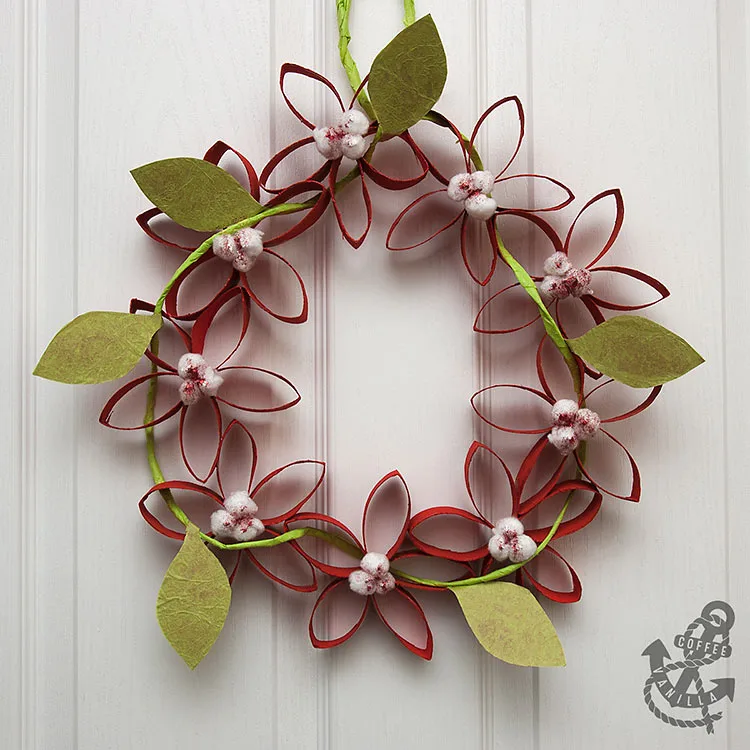 diy poinsettias wreath