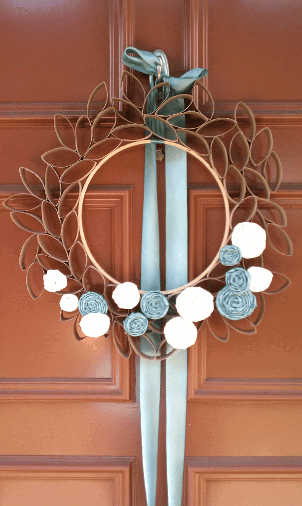 front door tube wreath