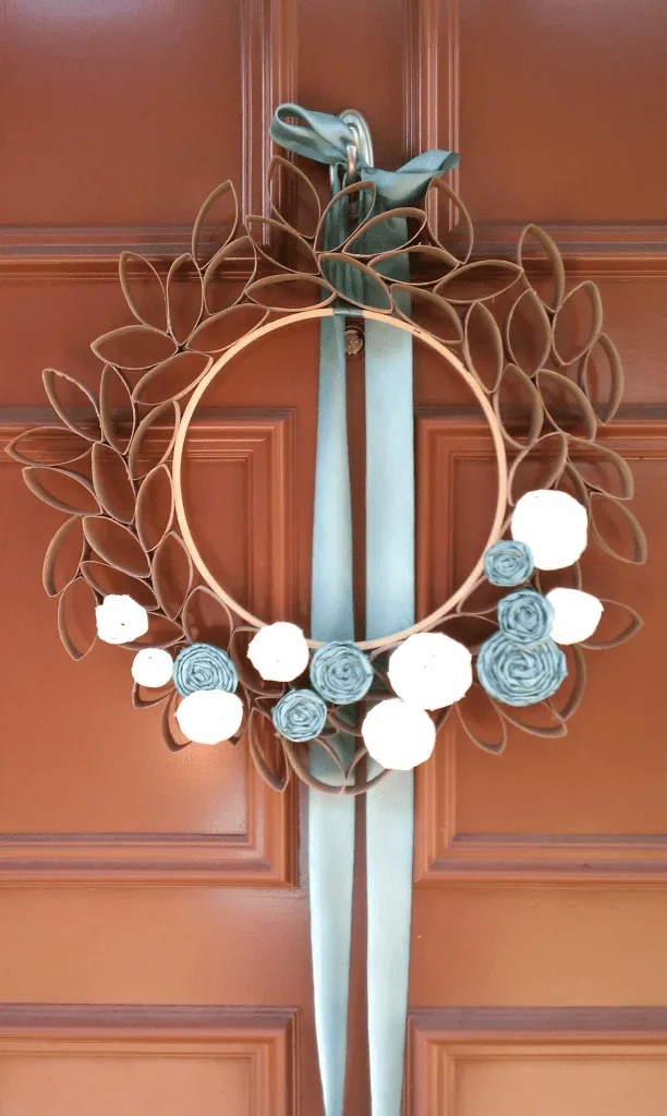 front door tube wreath