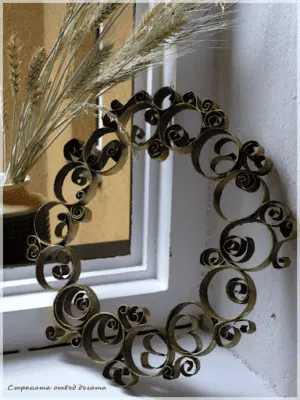 faux steel wreath