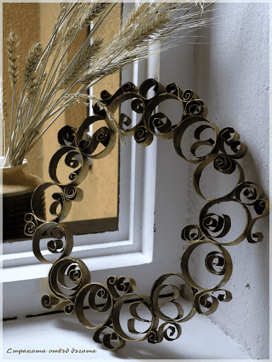 diy faux iron wreath