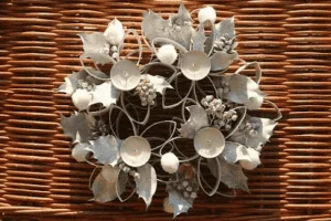 christmas center piece with toilet rolls