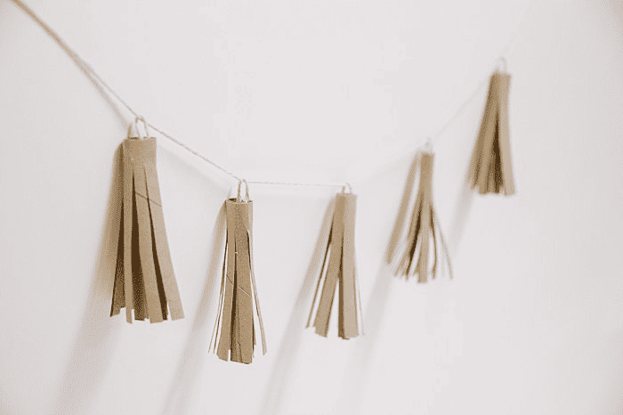 make a tassel garland with cardboard