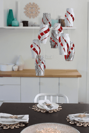 cardboard rolls hanging center piece