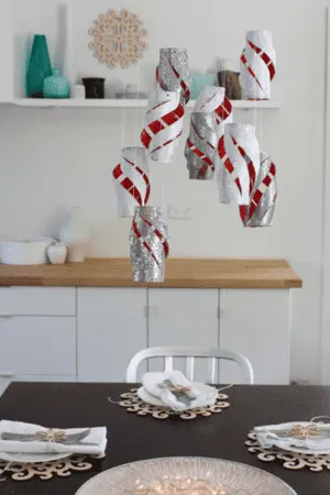cardboard rolls hanging center piece
