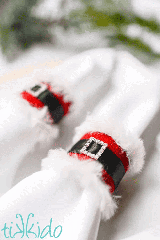 Santa napkin ring DIY