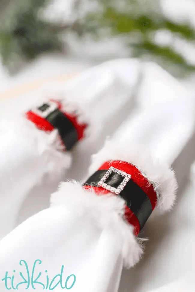 Santa napkin ring DIY