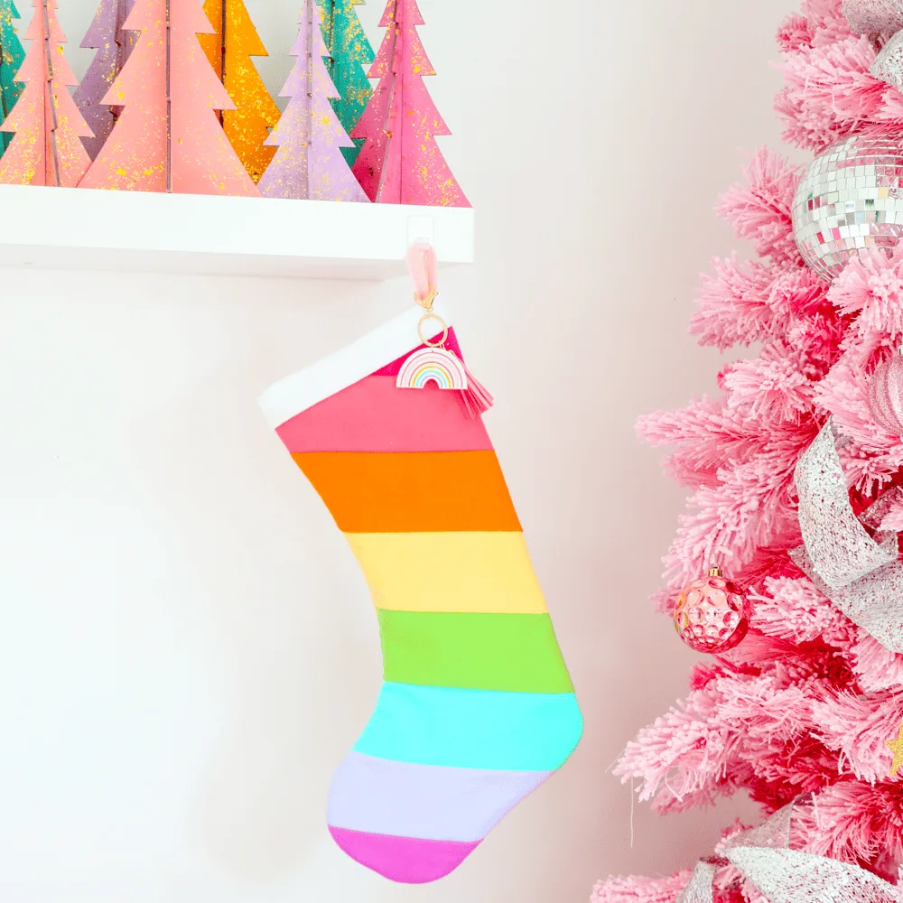 striped Christmas stocking sewing pattern