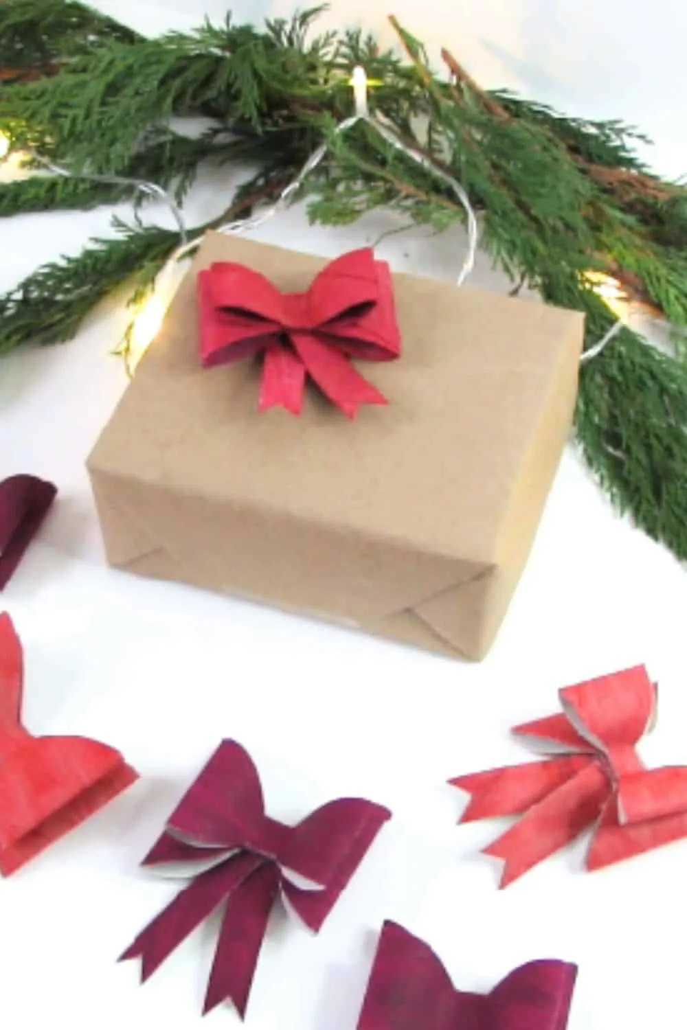 DIY Christmas bow as gift topper