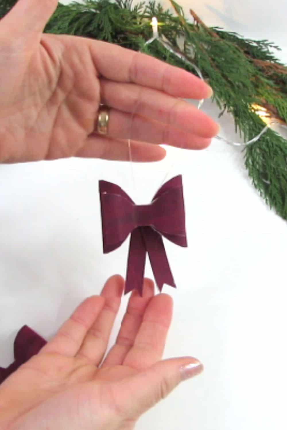 diy christmas bow ornament