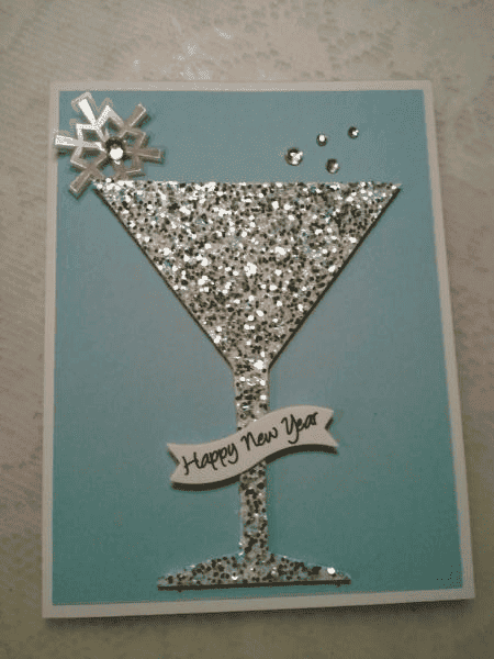 martini glass card