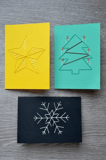 diy embroidered card