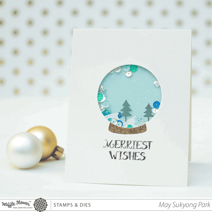 diy snow globe card