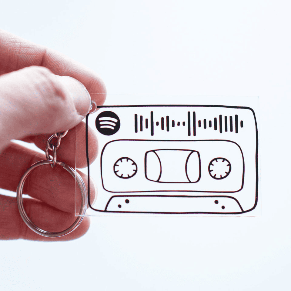 DIY spotify song keychain