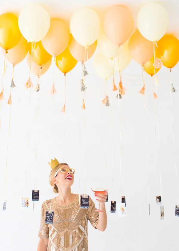 hanging new year balloon