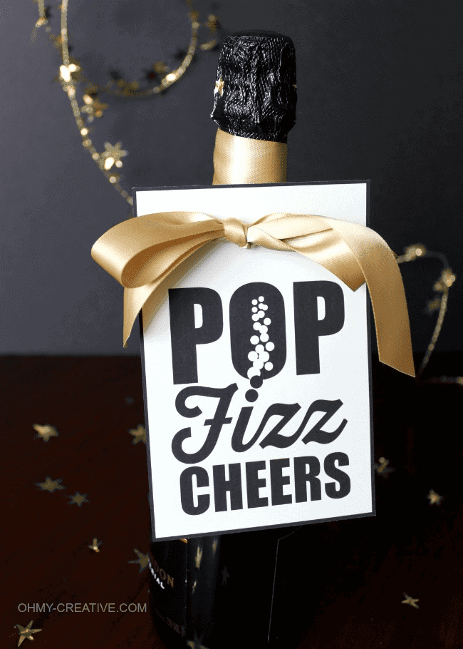 champagne bottle gift card