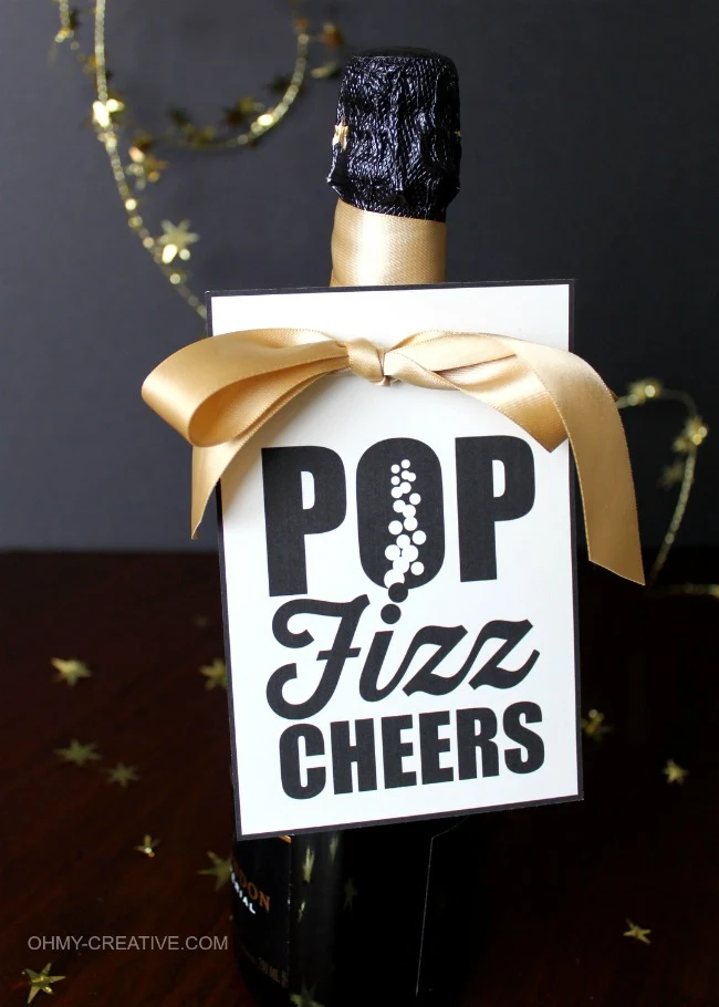 champagne bottle gift card