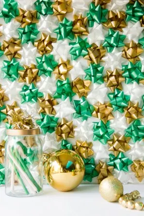 DIY Gift bow backdrop