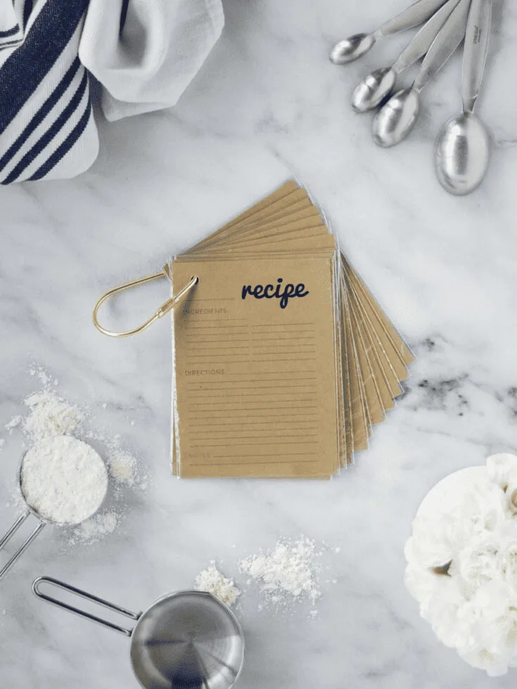 How to make a recipe card book