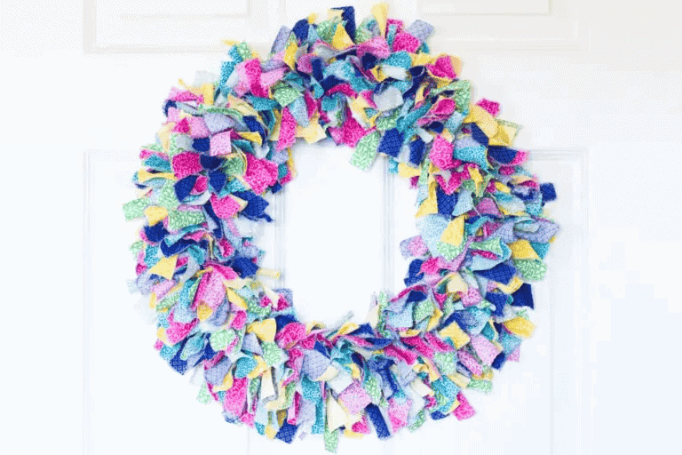 How to make a fabric wreath