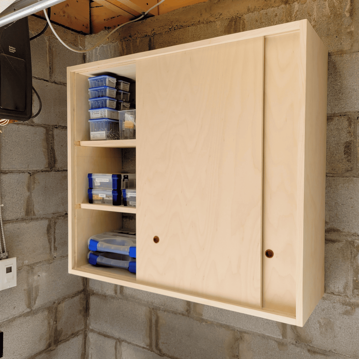 wall cabinet with sliding door